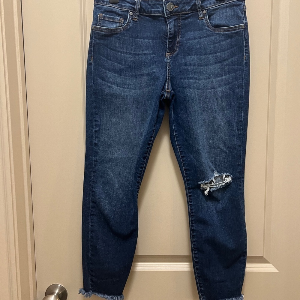 Women's Kut from the Kloth Donna High Rise Ankle Skinny Denim Jeans Size 6